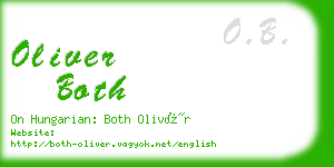 oliver both business card